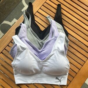 Puma Sports Bras with Racerback and Moisture-Wicking Fabric- set of 4